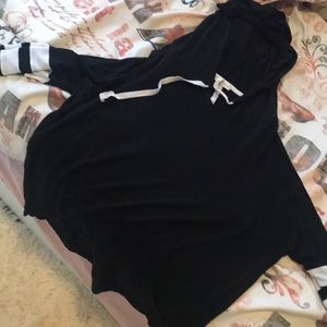 Black and white hoodie